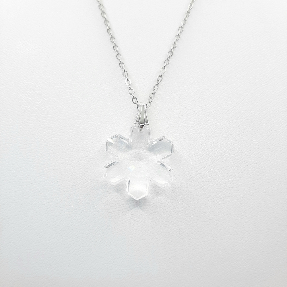 Snowflake Swarovski Elements Crystal Necklace Winter Snow New